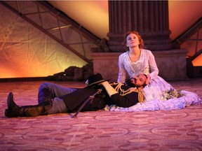 Luc Roderique, as Othello, and Kayla Deorksen, as Desdemona, star in the Bard on the Beach production of Othello.