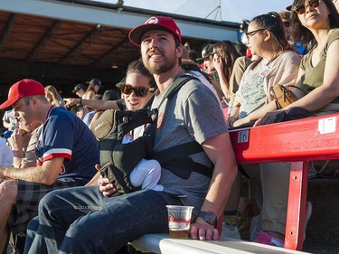 VANCOUVER,BC:JUNE 20, 2016 -- Fans take in the action on opening night of Northwest League baseball between the Vancouver Canadians and the Everett AquaSox in Vancouver, BC, June, 20, 2016.