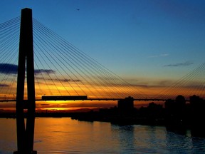 Skytrain Bridge Pillar Fraser River