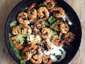 Spicy Shrimp with Spinach and Coconut [PNG Merlin Archive]