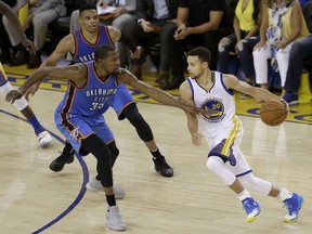 About 19.8 million Americans watched the closing minutes of Game 7 of the NBA Western Conference final, in which Stephen Curry and his Golden State Warriors beat Kevin Durant and his Oklahoma City Thunder 96-88.
