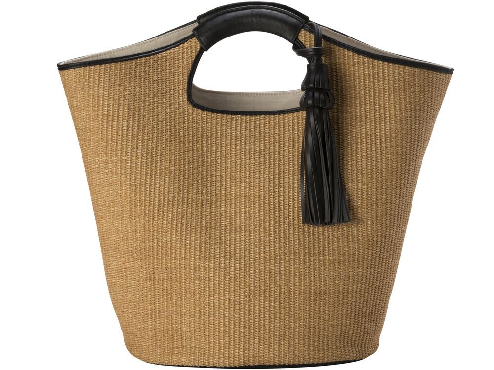 Straw tassel bucket bag $190 | Ann Taylor 