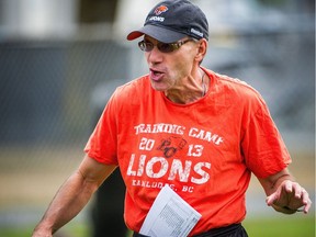 Offensive line coach Dan Dorazio during his previous sting with the B.C. Lions. He's returned to the fold after a year away.