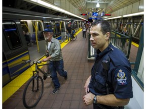 Policing Surrey Central Skytrain station. Transit Police has launched a public awareness campaign and are working with SkyTrain attendants to identify potential sex offenders in a bid to reduce the number of sexual assaults on public transit.