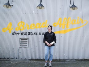 Tanya Belanger, co-owner and baker of A Bread Affair, poses for a photo outside the bakery.