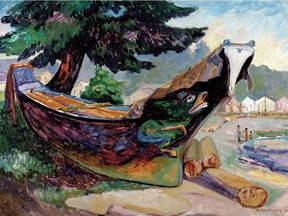 The Emily Carr painting "Indian War Canoes (Alert Bay)," is shown in a handout photo. THE CANADIAN PRESS/HO-Art Gallery of Ontario