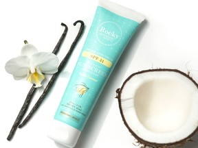 The Vanilla and Coconut Face & Body Sunscreen is a new product from the Canmore-based brand Rocky Mountain Soap Company.