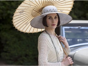 This image released by PBS shows Michelle Dockery as Lady Mary in a scene from the final season of "Downton Abbey."