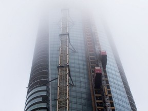 Trump International Hotel & Tower under construction; developer Holborn Group is a foreign company that has donated to the B.C. Liberal party.