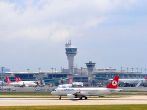 Turkish Airlines is reportedly interested in flying from its Istanbul hub (pictured) direct to Vancouver.