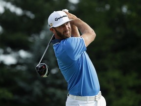 Dustin Johnson of the United States hits his tee shot on the third hole during the third round of the U.S. Open at Oakmont Country Club on June 18, 2016 in Oakmont, Pennsylvania.