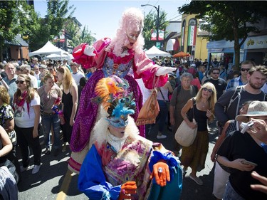 Italian Day on Vancouver's  Commercial Drive on June 12, 2016. Here, the Venetian dancers keep everyone entertained.