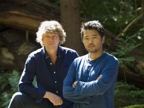 Terry Miles, and Paul Bae, (r)  two Vancouver men who have created the popular podcast The Black Tapes.