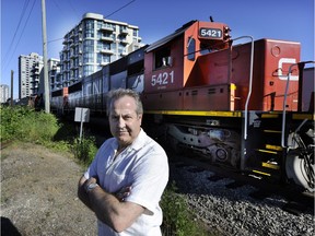 James Crosty, former Quayside Community Board president, is one of many who have fought to silence the nighttime whistles of trains in New Westminster. The city is close to quieting two of the worst crossings.