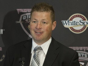 Jason McKee is introduced as the new head coach of the WHL’s Vancouver Giants.