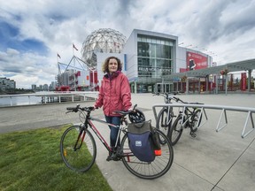 Zuzana Uskovitsova, whose $300 mountain bike was stolen last week outside Science World, says the theft won’t stop her from cycling. ‘It’s the easiest and most ecological way to get around the city,’ says the Vancouver resident.