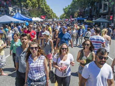 Crowds at Greek Day on West Broadway in Vancouver, B.C., June 26, 2016.