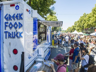 Greek food is the specialty at Greek Day on West Broadway in Vancouver, B.C., June 26, 2016.