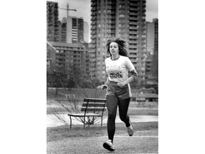 Former Vancouver Sun staffer Wendy Long runs in 1982.