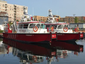 Vancouver's long-awaited new fire boats ready to be shipped from Kingston, Ont. One of the boats caught on fire while being shipped to Vancouver.