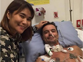 As David Connelly recovers in a Thai hospital after a horrific scooter accident, his new love Mai Denwittayanan has barely left his side.