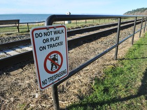 The rail crossing at Bay Street  in  White Rock.