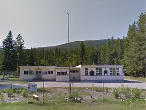 Yahk Elementary School, in Yahk B.C. The rural school has just three students as of June 2016, and expecting zero in the fall, yet may be saved by Victoria's announcement of new funding.