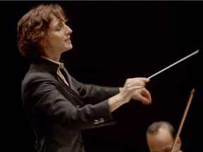 Tania Miller conducts the VSO at Bard on the Beach July 11.