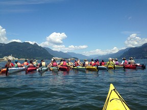 Sea kayaking tours are available on Bowen Island. Bowen Island Sea kayaking