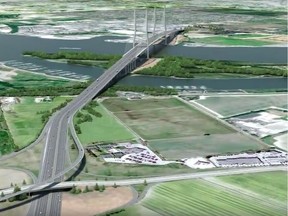 The proposed bridge to replace the aging Massey Tunnel.