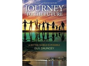 2016 Handout: Journey to the Future by Guy Dauncey. Book cover for Tracy Sherlock books pages.  [PNG Merlin Archive]
