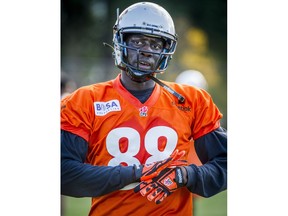 SURREY, BC: November 3, 2015 -- BC Lions Geraldo Boldewijn during the CFL team's practice at their facility in Surrey, B.C. Tuesday November 3, 2015.