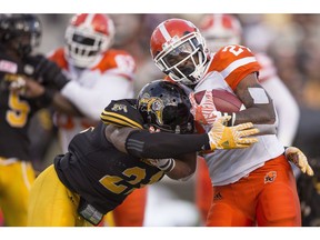 Running back Anthony Allen could get a chance to line up for the B.C. Lions on Thursday against the Toronto Argonauts as starter Jeremiah Johnson (above) turned his ankle in Friday's 28-3 win over the Hamilton Tiger-Cats.