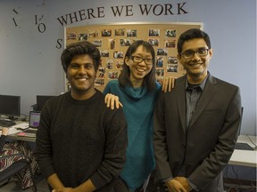 SUCCESS youth employment program graduates, from left, Nakhil Singh, Esther Chang and Nasek Shaheed.