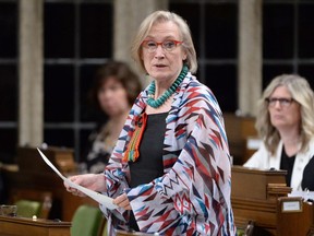 Indigenous and Northern Affairs Minister Carolyn Bennett answers a question during question period in the House of Commons on Parliament Hill in Ottawa on Friday, June 17, 2016.