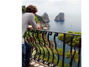 A clifftop terrace at Hotel Luna overlooks Capri’s Faraglioni sea stacks. Anne Vipond