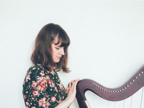 Montreal's Emilie Kahn performs as Emilie & Ogden, which is the name of her harp.