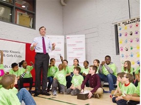 Federal Minister of Finance Bill Morneau appears at the Kiwanis Boys & Girls Club in Toronto on Friday to talk about next week’s budget.