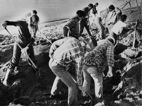 FBI agents followup on the hunt for D.B. Cooper in 1980 by digging for evidence on the banks of the Columbia River in Vancouver, Wash.