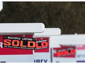 File: For Sale signs on Grandview Highway in Vancouver, BC., February 29, 2016.