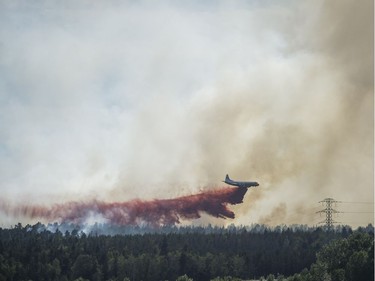 DELTA, BC: July 3, 2016 -- Firefighters battle a blaze inside the Burns Bog area in Delta, B.C. July 3, 2016.  (photo by Ric Ernst / PNG)  (Story by John Colebourn)  TRAX #: 00044014A [PNG Merlin Archive]