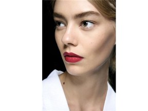 Flat matte: Matte lipstick is still a thing for spring, but rather than go all out with a full face of flat shades, consider pairing a matte pout with dewy, fresh skin.(