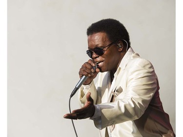 Lee Fields and the Expressions perform on the main stage at the 39th annual Folk Music festival Jericho Beach Vancouver, July 15 2016.