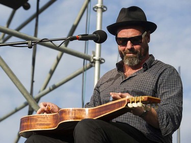 Martin Harley performs on the main stage at the 39th annual Folk Music festival Jericho Beach Vancouver, July 15 2016.