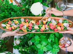 Fruit makes a fresh garnish for salads and drinks.