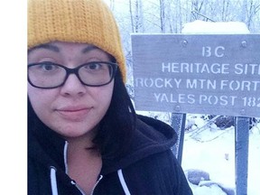 Helen Knott, shown in this undated handout photo, a member of the northeastern British Columbia’s Prophet River First Nation, is among those protesting the construction of the $9-billion Site C hydroelectric project. A protest camp has been set up at Rocky Mountain Fort, the former site of a North West Company fur-trading post established in 1794 on the west side of the Moberly River, near Fort St. John. Protesters say they are willing to be arrested.