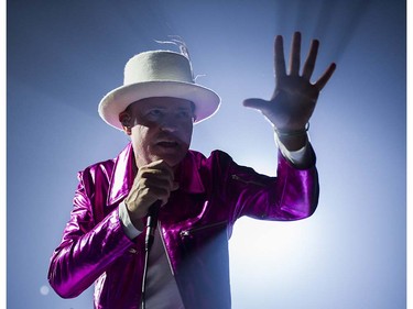 Lead Singer Gord Downie on stage for the first concert of the Tragically Hip's final tour at the Save On Foods Memorial Centre, Victoria, July 22 2016.