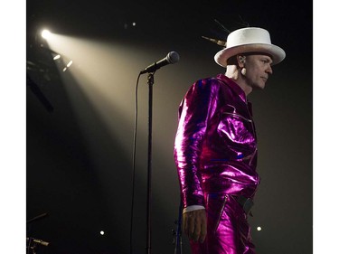 Lead Singer Gord Downie on stage for the first concert of the Tragically Hip's final tour at the Save On Foods Memorial Centre, Victoria, July 22 2016.