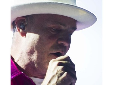 Lead Singer Gord Downie on stage for the first concert of the Tragically Hip's final tour at the Save On Foods Memorial Centre, Victoria, July 22 2016.