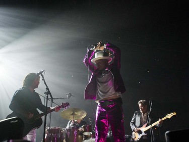 Lead Singer Gord Downie on stage for the first concert of the Tragically Hip's final tour at the Save On Foods Memorial Centre, Victoria, July 22 2016.